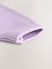 Lilac Purple Lilac Full Sleeves Button 100% Cotton Cardigan - Image 3 of 4