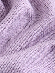 Lilac Purple Lilac Full Sleeves Button 100% Cotton Cardigan - Image 4 of 4