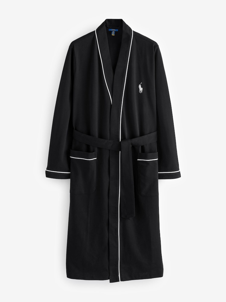 Polo Ralph Lauren Tipped Jersey Long Dressing Gown - Image 2 of 4