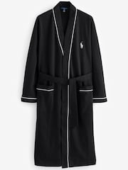 Polo Ralph Lauren Tipped Jersey Long Dressing Gown - Image 4 of 4