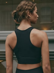 Zwart - self. Seamfree Sports Crop Top - Image 3 of 7