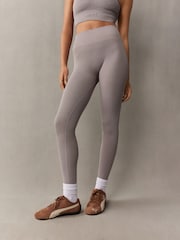 self. Grey Seamless Bum Scrunch Leggings - Image 1 of 10