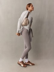 self. Grey Seamless Bum Scrunch Leggings - Image 3 of 10