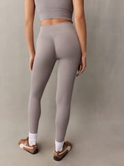 self. Grey Seamless Bum Scrunch Leggings - Image 4 of 10