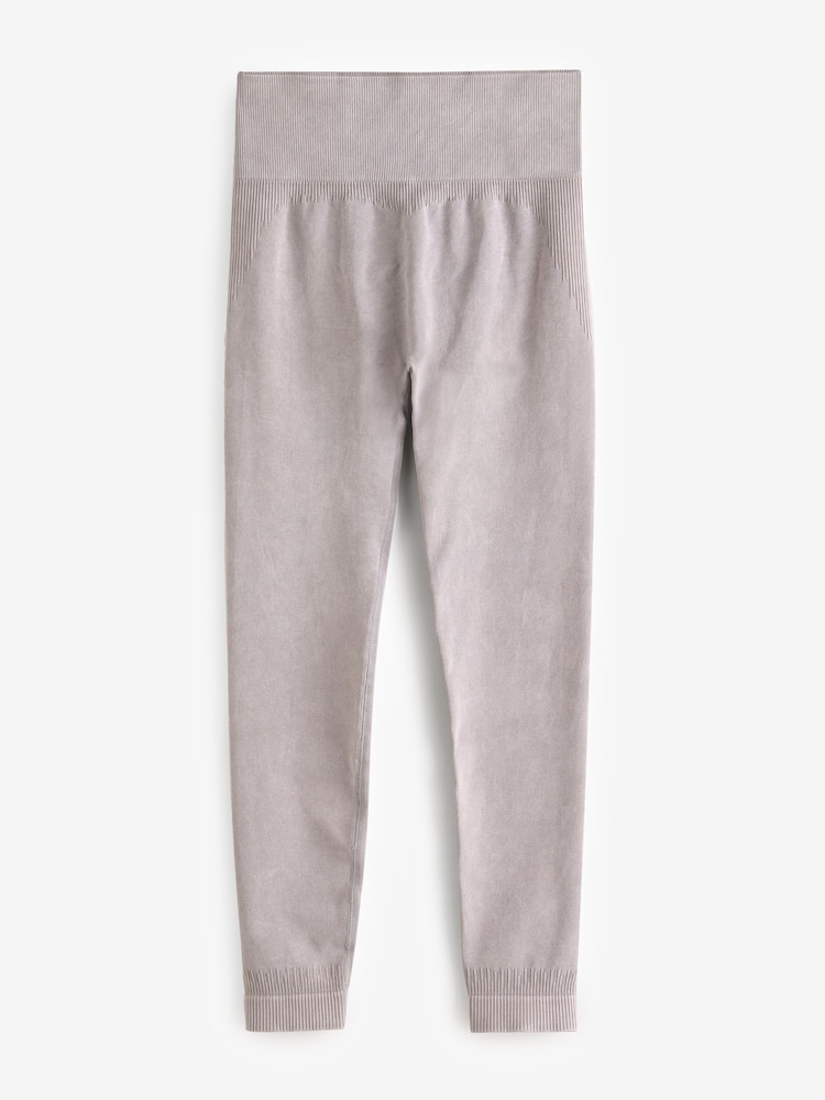 Gris - Self Leggings sans coutures à fronces - Image 6 of 10