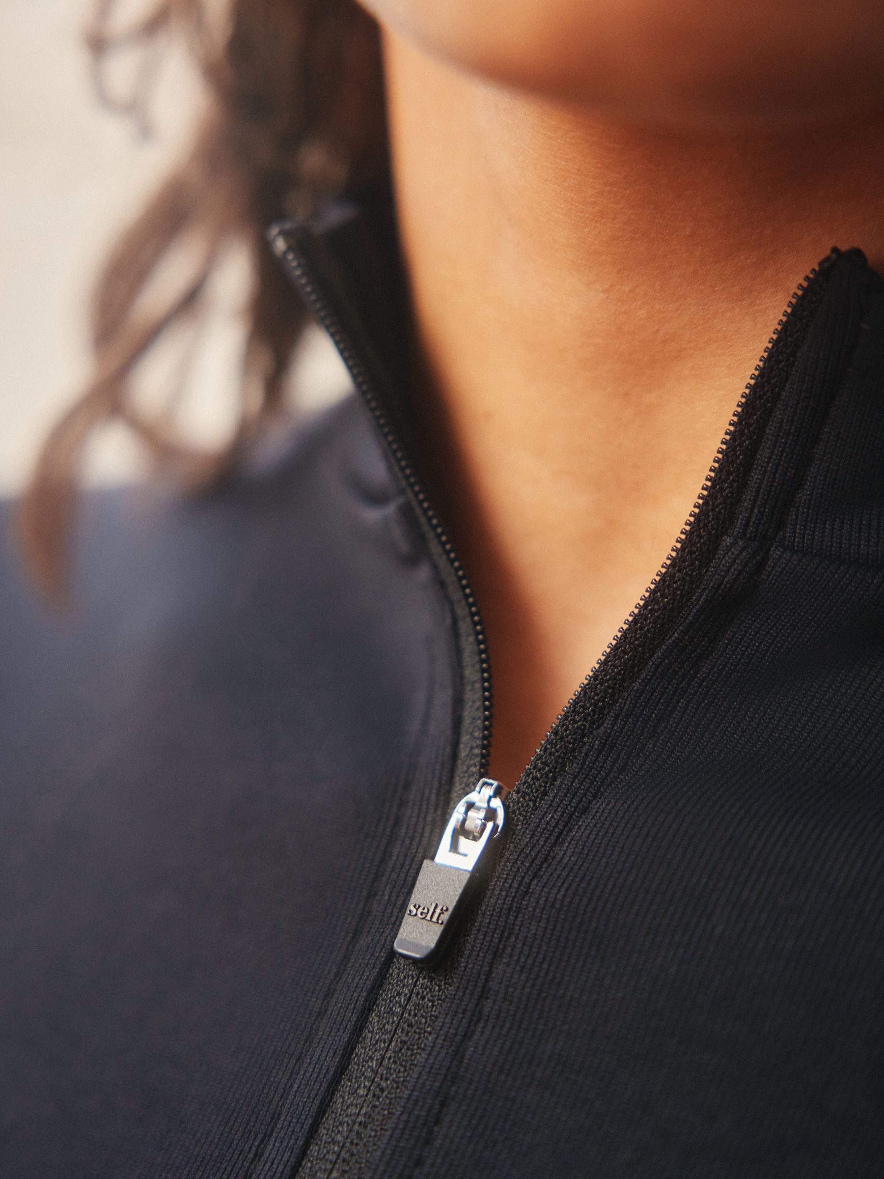 Buy self. Black Quarter Zip Seamfree Crop Top from Next USA