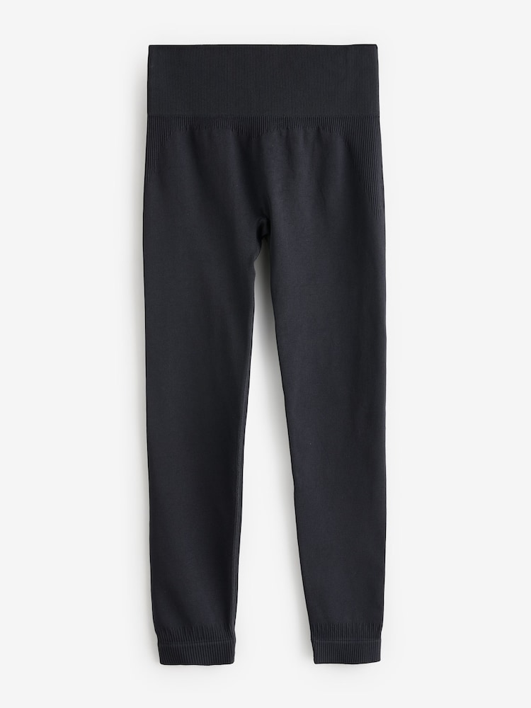 Zwart - self. Seamless Bum Scrunch Leggings - Image 6 of 8