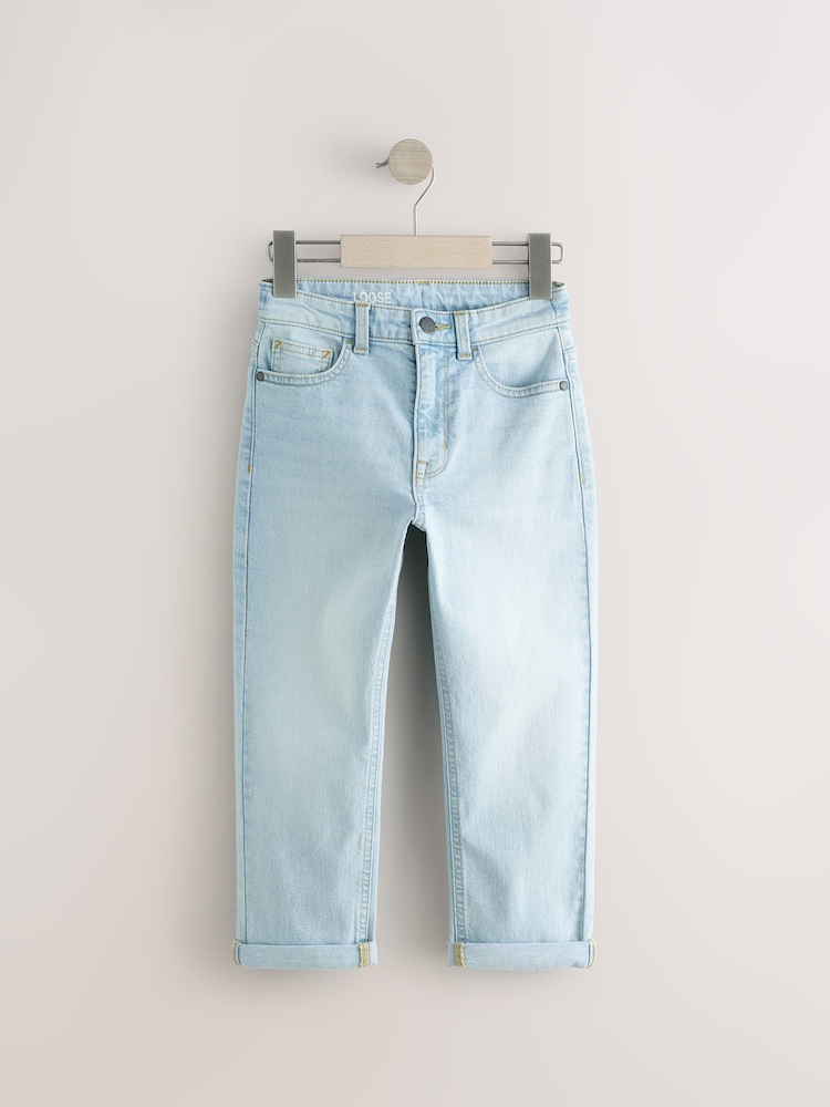 Bleach Wash Loose Fit Stretch Jeans (3-17yrs) - Image 1 of 4