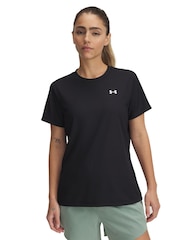 Under Armour Black Tech Rib Crew Neck T-Shirt - Image 1 of 2