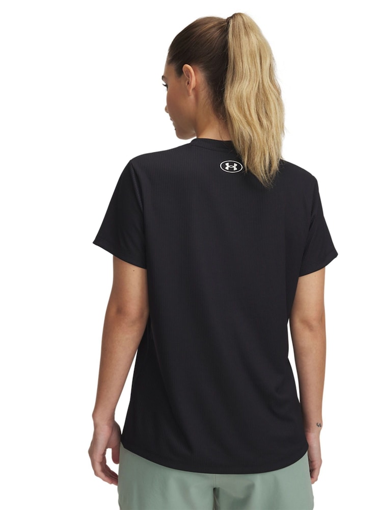 Under Armour Black Tech Rib Crew Neck T-Shirt - Image 2 of 2