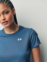 Under Armour Navy Tech Rib Crew Neck T-Shirt - Image 5 of 6
