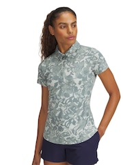 Under Armour Green Golf Play Off 3.0 Printed Polo Shirt - Image 1 of 4