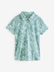 Under Armour Green Golf Play Off 3.0 Printed Polo Shirt - Image 4 of 4