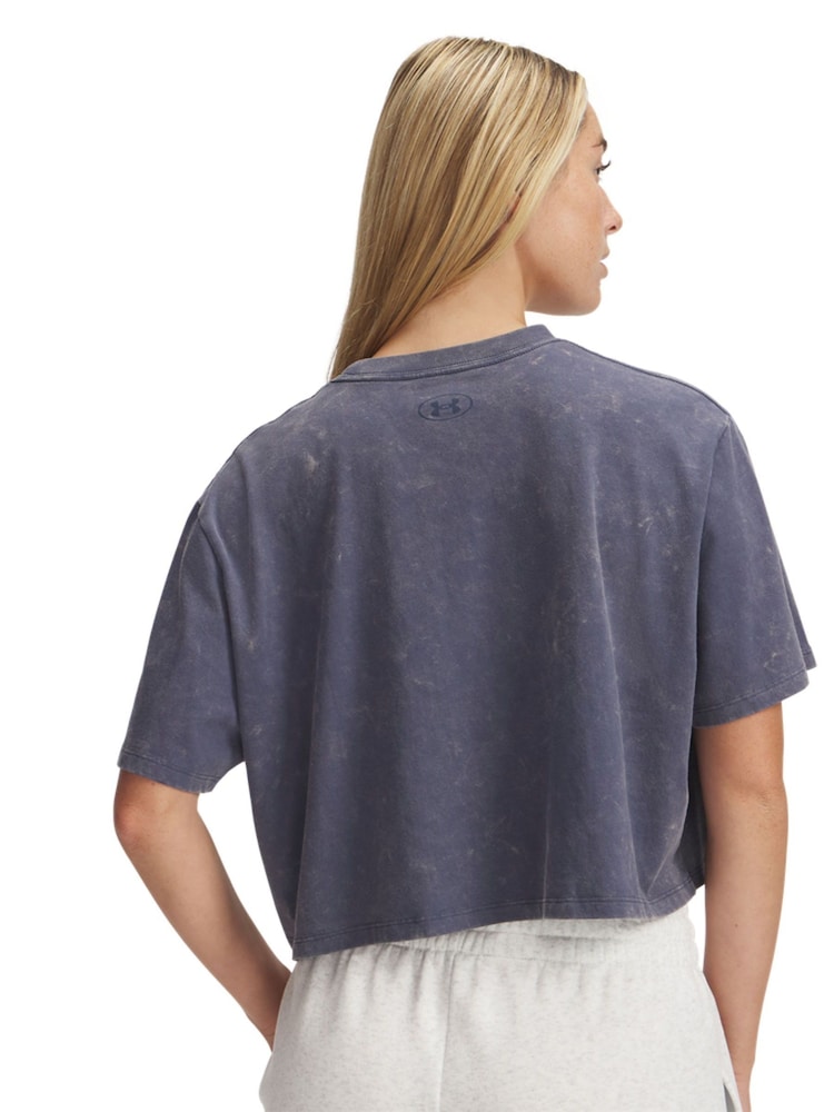 Under Armour Grey Rival Wash Short Sleeve Top - Image 2 of 3 Under Armour Grey Rival Wash Short Sleeve Top - Image 2 of 3