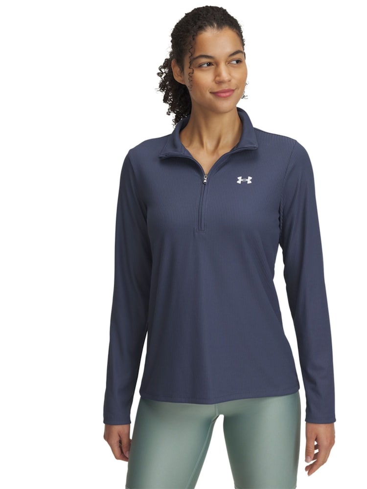 Under Armour Grey Tech Twist 1/2 Zip Sweat Top - Image 1 of 3