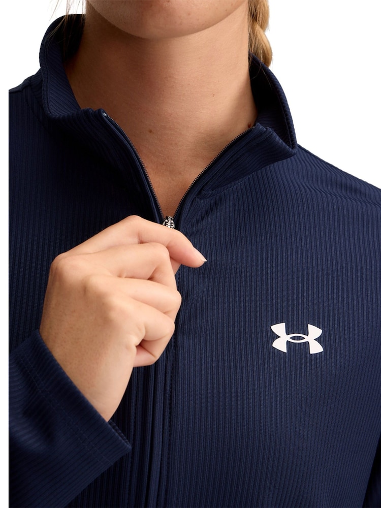 Under Armour Blue Tech Twist 1/2 Zip Sweat Top - Image 3 of 3 Under Armour Blue Tech Twist 1/2 Zip Sweat Top - Image 3 of 3