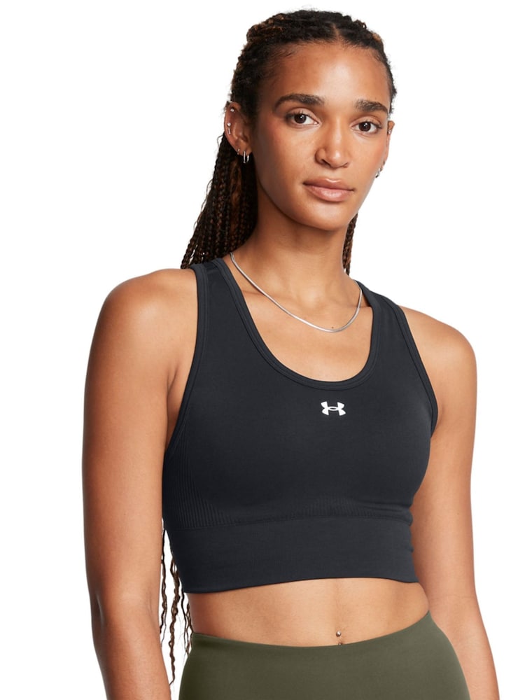 Under Armour Black Vanish Seamless Mid Bra - Image 1 of 7 Under Armour Black Vanish Seamless Mid Bra - Image 1 of 7