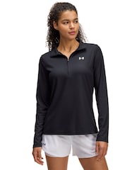 Schwarz - Under Armour Tech Twist Sweatshirt mit Viertelreißverschluss - Bild 1 von 3