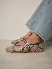 Snake Standard Fit Forever Comfort® Round Toe Mary Jane Shoes - Image 1 of 10