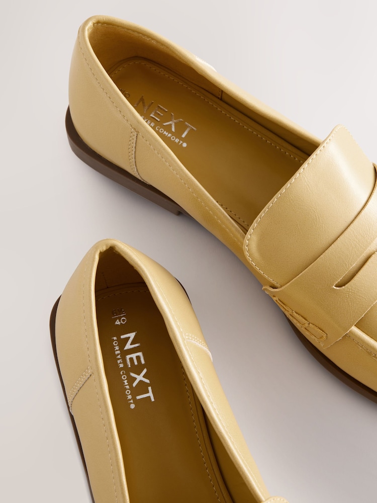 Buttermilk Yellow Standard Fit Forever Comfort® Slim Round Toe Penny Loafers - Image 5 of 5