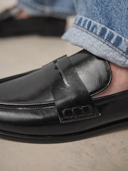 Black Standard Fit Forever Comfort® Slim Round Toe Penny Loafers - Image 5 of 10
