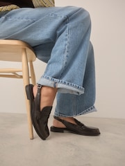 Brown Brush-Off Standard Fit Forever Comfort® Round Toe Slingback Loafers - Image 1 of 13