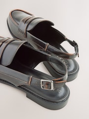 Brown Brush-Off Standard Fit Forever Comfort® Round Toe Slingback Loafers - Image 10 of 13