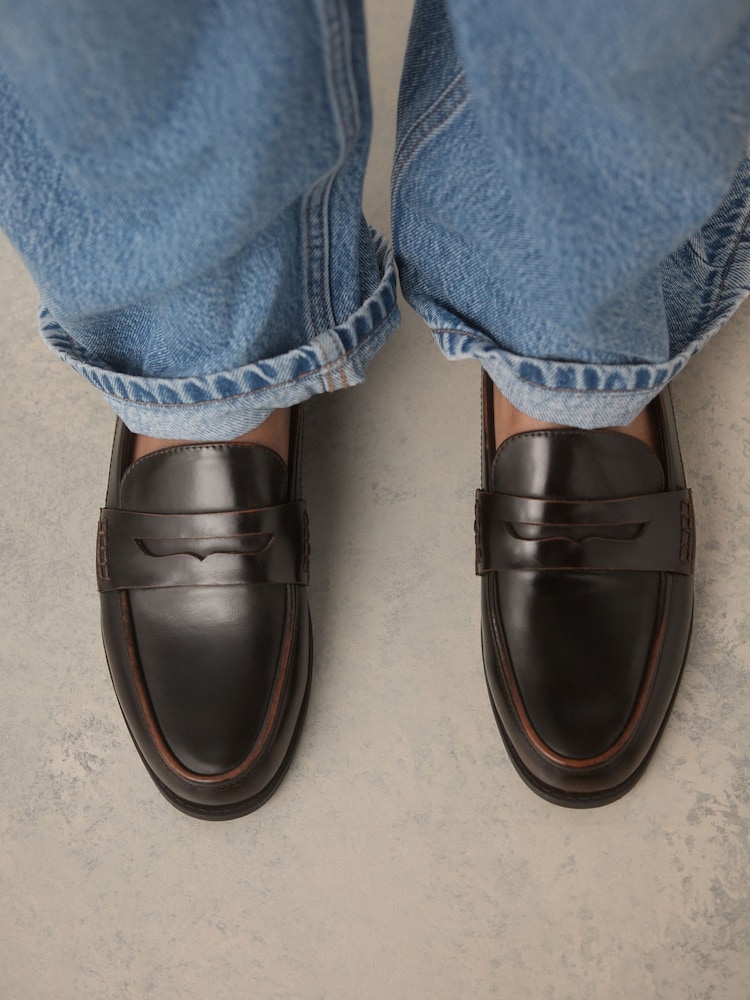 Brown Brush-Off Standard Fit Forever Comfort® Round Toe Slingback Loafers - Image 5 of 13
