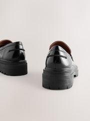Black Patent Standard/Wide Fit Forever Comfort® Chunky Loafers - Image 8 of 9