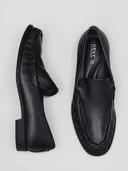 črna - Premium usnjeni nabrani ozki mokasini Forever Comfort® With Motionflex - Slika 1 iz 11