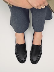 črna - Premium usnjeni nabrani ozki mokasini Forever Comfort® With Motionflex - Slika 3 iz 11