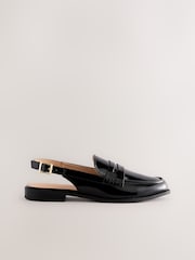 Black Standard Fit Forever Comfort® Round Toe Slingback Loafers - Image 6 of 9