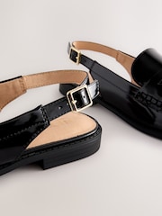 Black Standard Fit Forever Comfort® Round Toe Slingback Loafers - Image 8 of 9