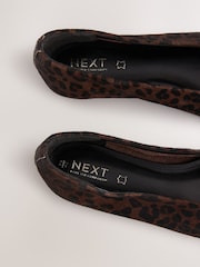 Animal Standard/Wide Fit Forever Comfort® Leather Round Toe Ballerinas - Image 10 of 10