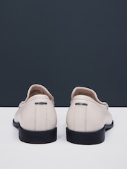 Bone Standard Fit Forever Comfort® Premium Leather With Motionflex Ruched Slim Loafers - Image 7 of 9