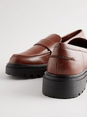 Tan Brown Standard/Wide Fit Forever Comfort® Chunky Loafers - Image 8 of 9