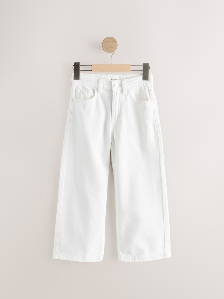 Ecru White Pure Cotton 5 Pocket 100% Cotton Jeans - Image 1 of 1