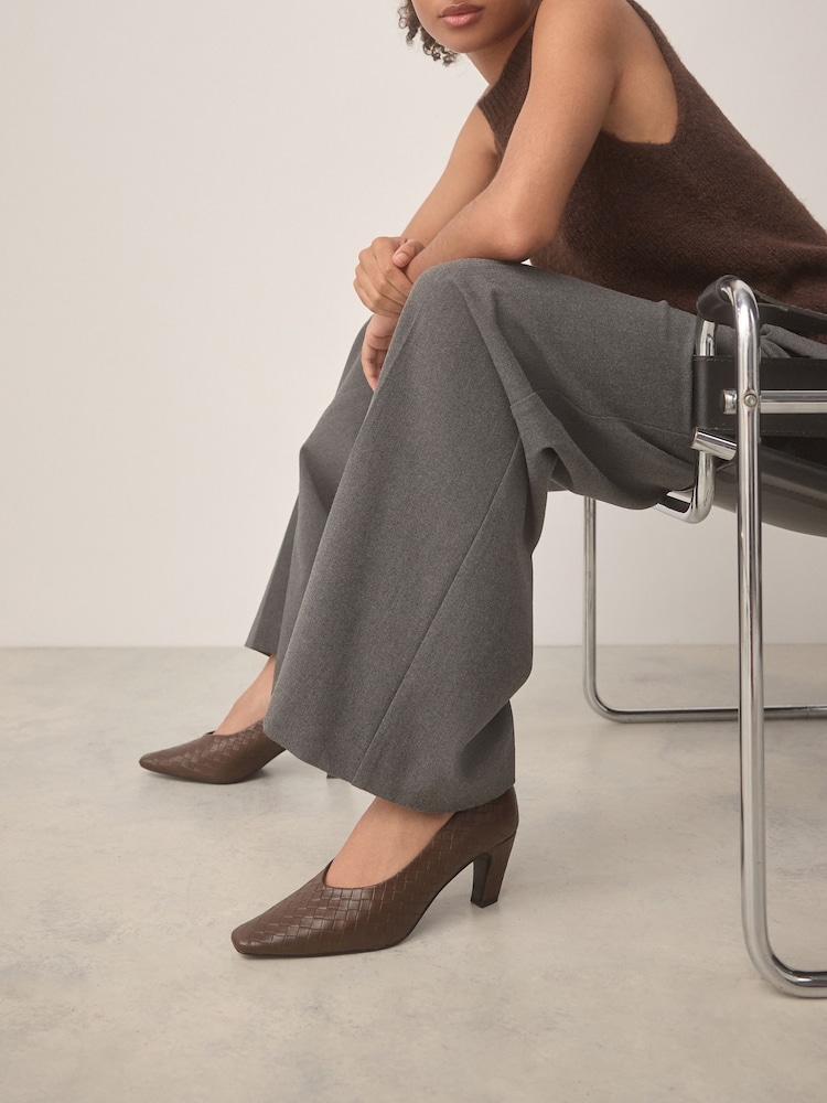 Brown Standard Fit Forever Comfort® Chisel Toe Weave Courts - Image 1 of 11