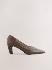 Brown Standard Fit Forever Comfort® Chisel Toe Weave Courts - Image 8 of 11