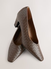 Brown Standard Fit Forever Comfort® Chisel Toe Weave Courts - Image 9 of 11