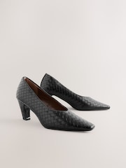 Black Standard Fit Forever Comfort® Chisel Toe Weave Courts - Image 1 of 6