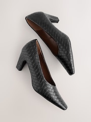 Black Standard Fit Forever Comfort® Chisel Toe Weave Courts - Image 3 of 6