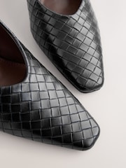 Black Standard Fit Forever Comfort® Chisel Toe Weave Courts - Image 6 of 6