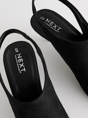 أسود - Forever Comfort® Point Toe Sling Back High Cut Heels - صورة 7 من 9