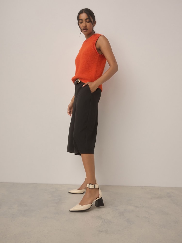 Bone Standard Fit Forever Comfort® Point Toe Buckle Hardware Detail Block Heels - Image 3 of 10