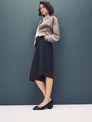 Black Standard/Wide Fit Forever Comfort® Leather Court Shoes - Image 2 of 12