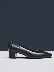 Black Standard/Wide Fit Forever Comfort® Leather Court Shoes - Image 8 of 12