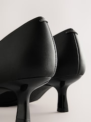Black Standard Fit Forever Comfort® Premium Leather With Motionflex Point Toe Heel Shoes - Image 11 of 12