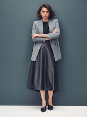 Black Standard Fit Forever Comfort® Premium Leather With Motionflex Point Toe Heel Shoes - Image 3 of 12