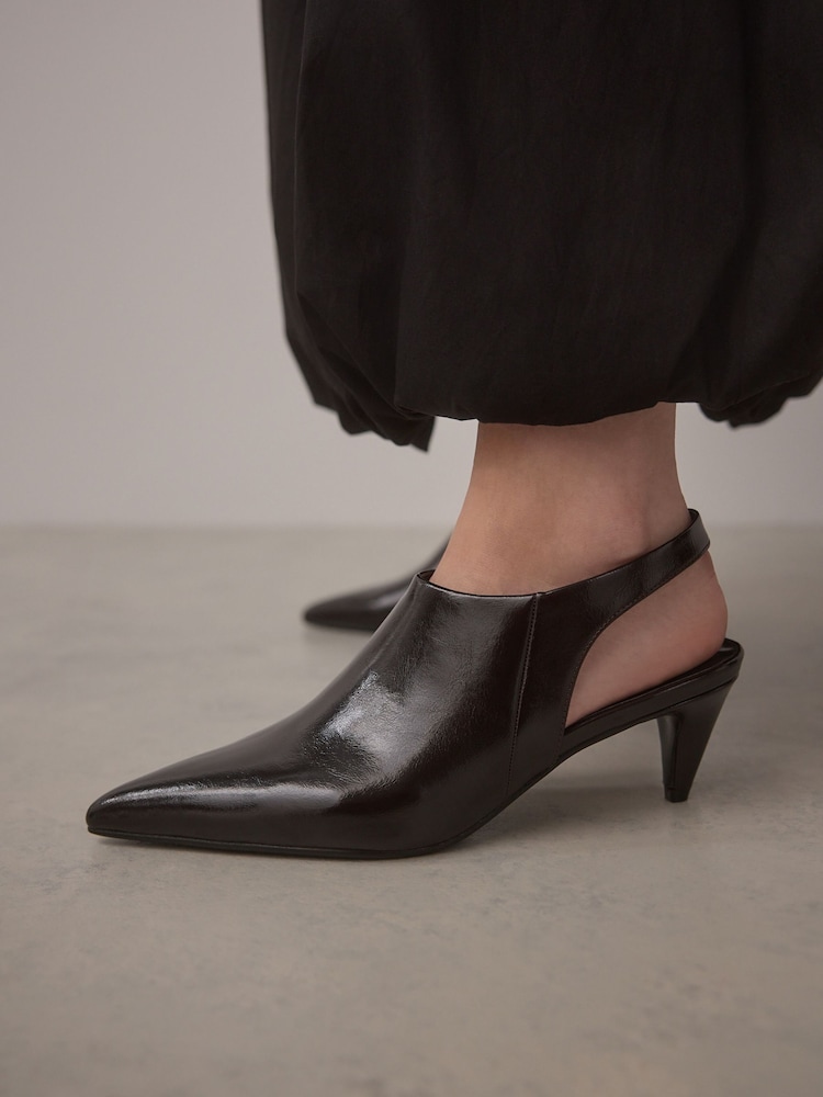 Čokoladno rjava - Forever Comfort ® Point Toe čevelj z odprto peto; salonar z odprto peto High Cut čevlji z visoko peto - Slika 1 iz 10 Čokoladno rjava - Forever Comfort ® Point Toe čevelj z odprto peto; salonar z odprto peto High Cut čevlji z visoko peto - Slika 1 iz 10
